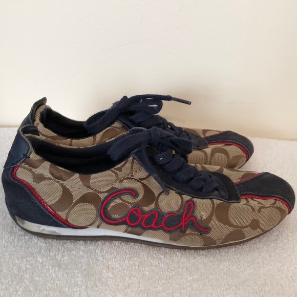 Coach Shoes - Coach size 6 1/2 canvas and leather athletic shoes